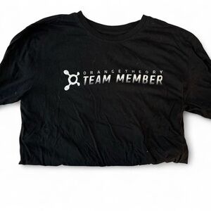Orange Theory black team member crewneck t-shirt. Size medium.